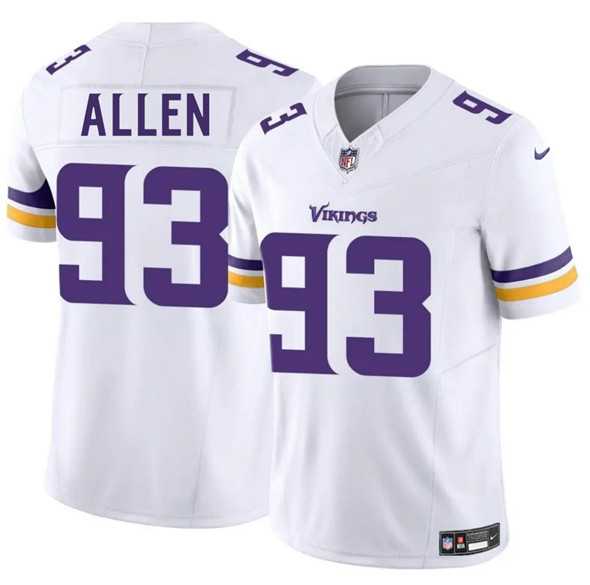Men & Women & Youth Minnesota Vikings #93 Jonathan Allen White 2025 F.U.S.E. Vapor Limited Stitched Jersey